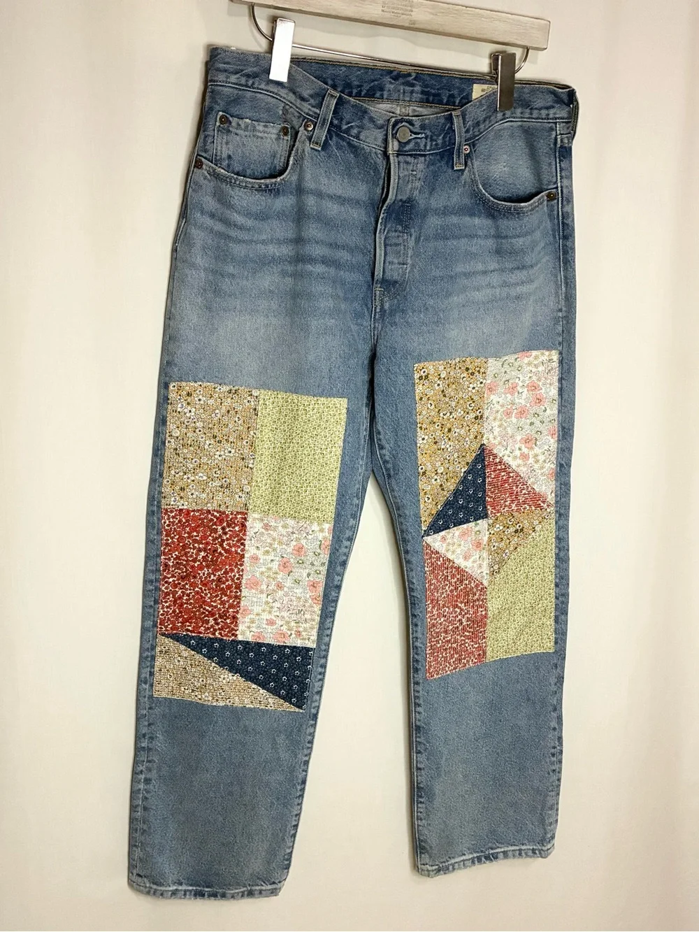 Free People Levi’s Patchwork 90's 501 Jeans - Picture 4 of 9